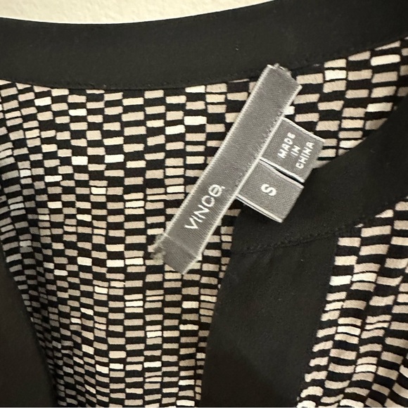 Vince Tunic Monochrome Long Sleeve Dress Size Small - Picture 8 of 11